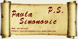 Pavla Simonović vizit kartica
